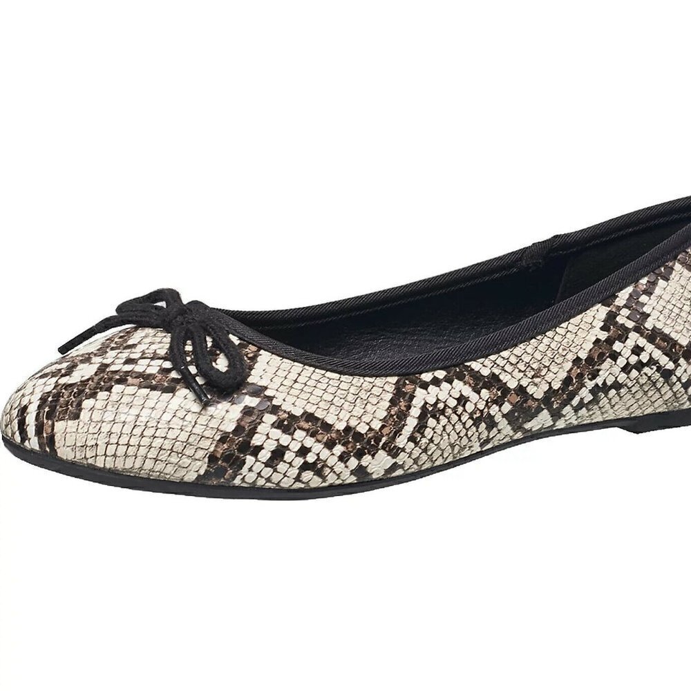 FRENCH CONNECTION Diana Ballet Flats Snake Print sz 10 women